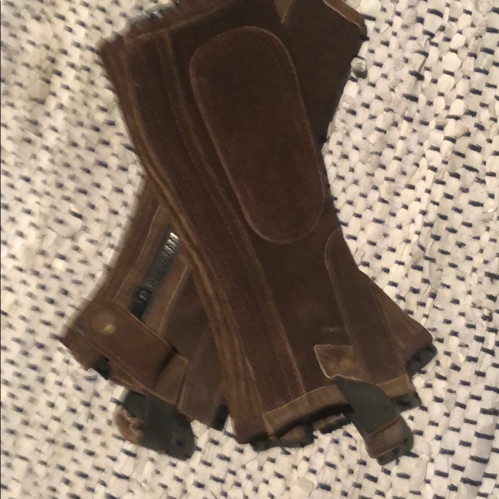 Brown suede chaps